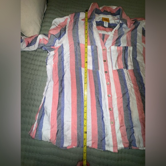 Ruby Rd Striped Button-Up Shirt. Flowy size Petite XL. VGUC - Picture 8 of 9